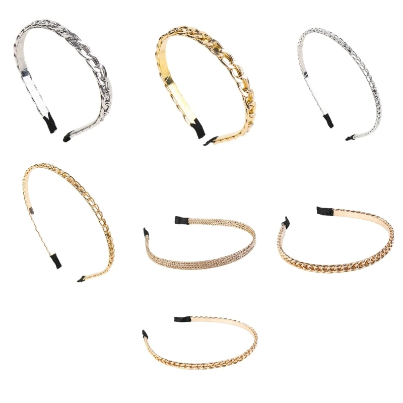 

Thin Headbands For Women Chain Hair Hoop Non Slip Gold Chain Headband Gold Headband Metal Chain Headband Metal Headband DropShip