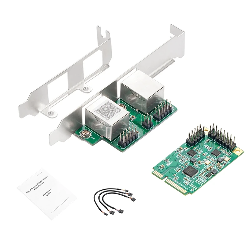 

1 Piece For NEW For MINI PCIE Network Card 10/100/1000Mbps Dual-Port Gigabit Network Card