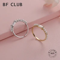 100 solid 925 sterling open zircon rings for women men gold plated simple vintage retro anillos party gifts accessories
