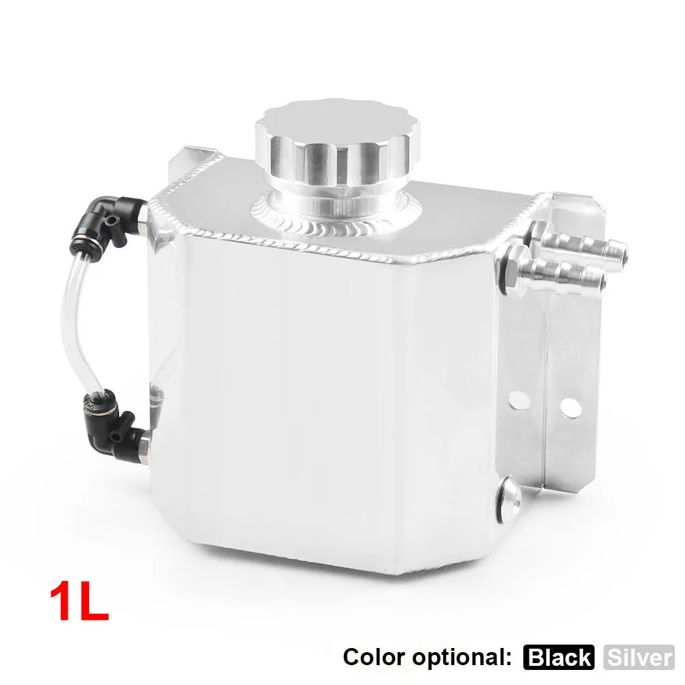 Резервуар для охлаждающей жидкости, резервуар для восстановления бутылок, алюминиевый контейнер JDM, универсальный радиатор 1 л, 2 л