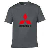 Mens Short Sleeve MITSUBIS Car Logo T-shirt Summer casual male solid colour Cotton T shirts Fashion Hip Hop Harajuku Men Clothes