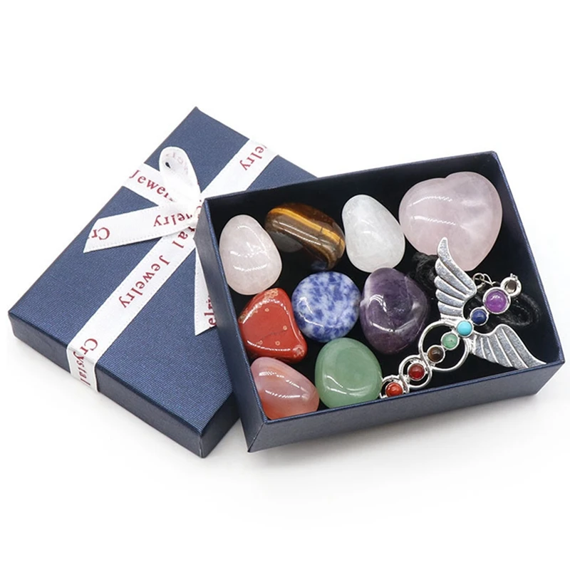 

Natural Stone Crystal Gemstone Chakras Healing Quartz Mineral Ornament Home Decoration High Quality Gifts Box