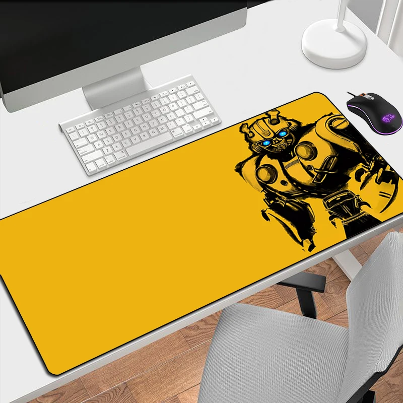 

Transformers Bumblebee Mousepad Xxl Gaming Mouse Pad T-Large Pc Gamer Keyboard Desk Mat Accessories Protector Extended Mice