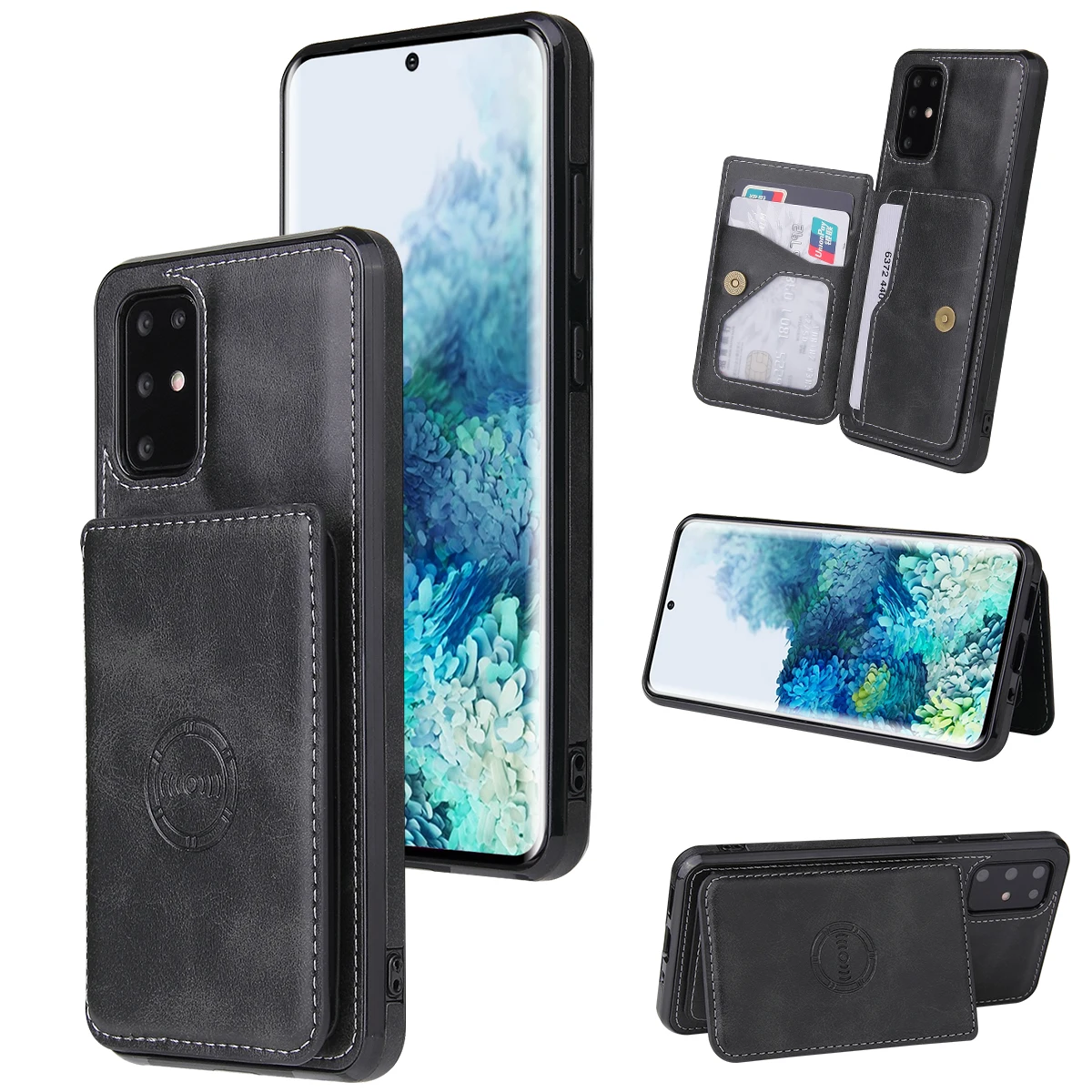 

Magnetic Car Phone Case for Huawei P30 P40 Pro Leather Wallet Card Slot Shockproof Back Cover on for Huawei Mate 30 Pro Case
