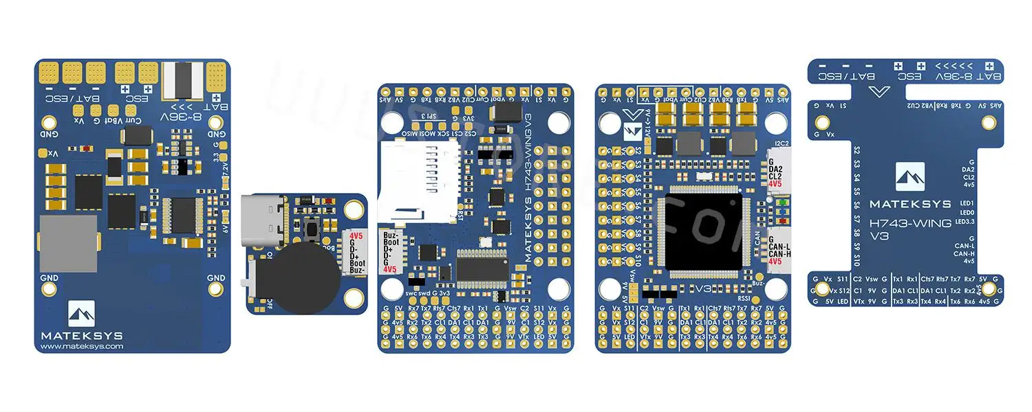 Контроллер полета MATEK H743-WING V3 ArduPilot INAV 3-8S H743 для радиоуправляемых летательных