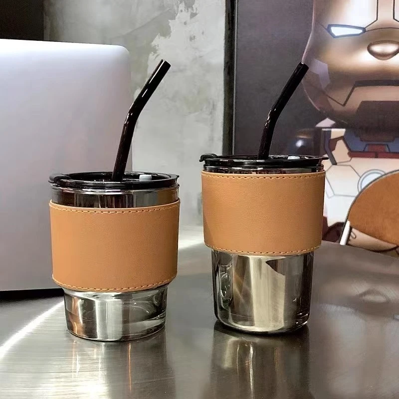 

Ins Hot Cold Brew Coffee Mug with Lid Tea Cup Mug Tumbler with Straw drinks Water Cup Bubble Tea Cup Mugs Coffee Cups