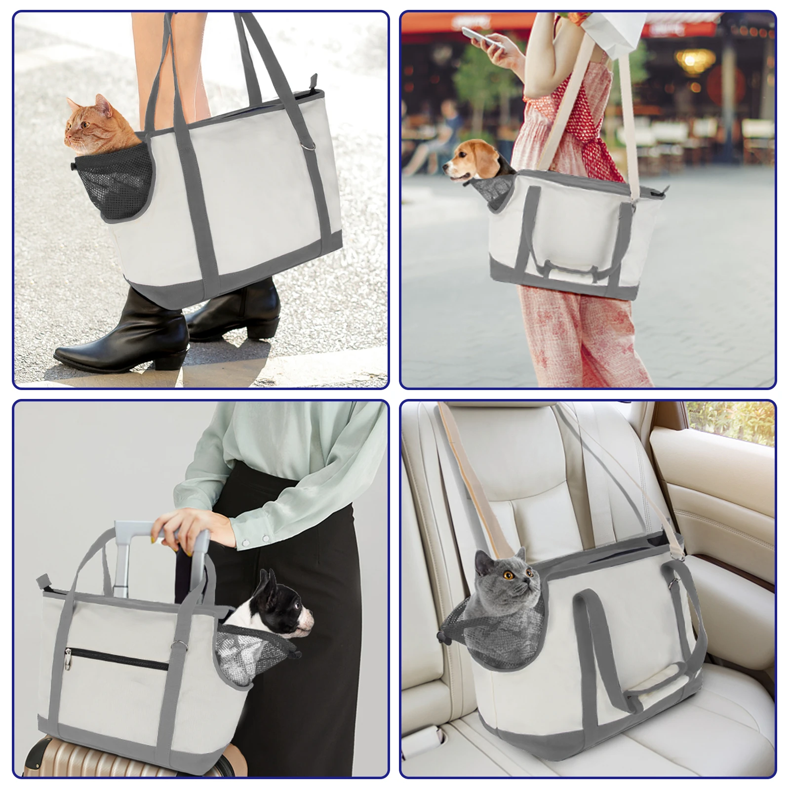 Расширяемая сумка-переноска для домашних животных большой рюкзак кошек дорожная