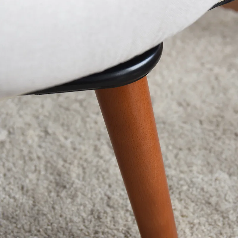 Стул акцентный в японском стиле с оттоманкой вращающаяся на 360 градусов мебель