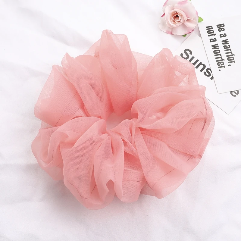 

Organza Scrunchies Hair Ties Scrunchie Elastic Hair Bands Rope for Women Girls N0PF