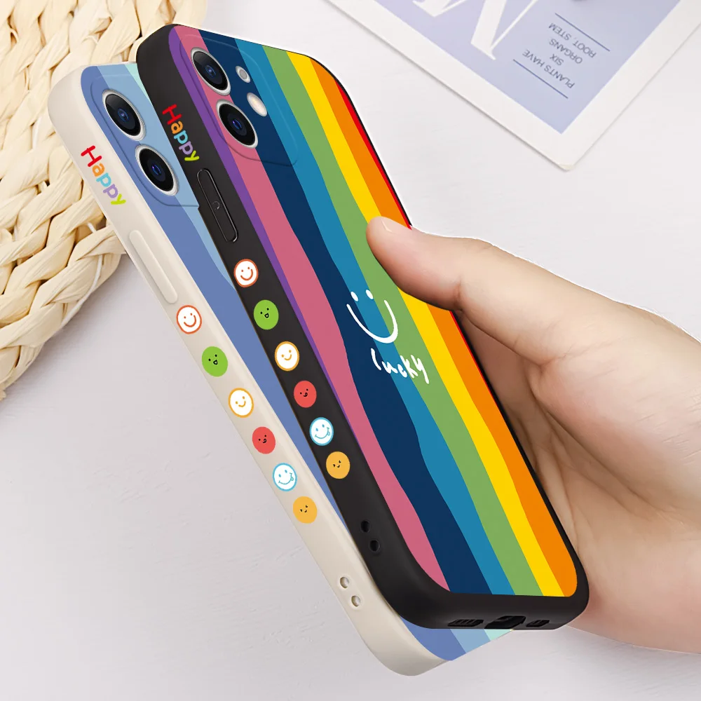 Чехол для телефона Huawei P50 P40 P30 P20 Pro чехол с боковым улыбкой P10 P9 Lite Защитная крышка