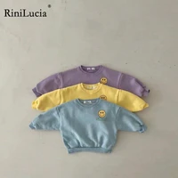 rinilucia baby clothes kids smile costume tee tops shirts for girl boy autumn winter warm baby hoodis toddler sweatsuit clothing