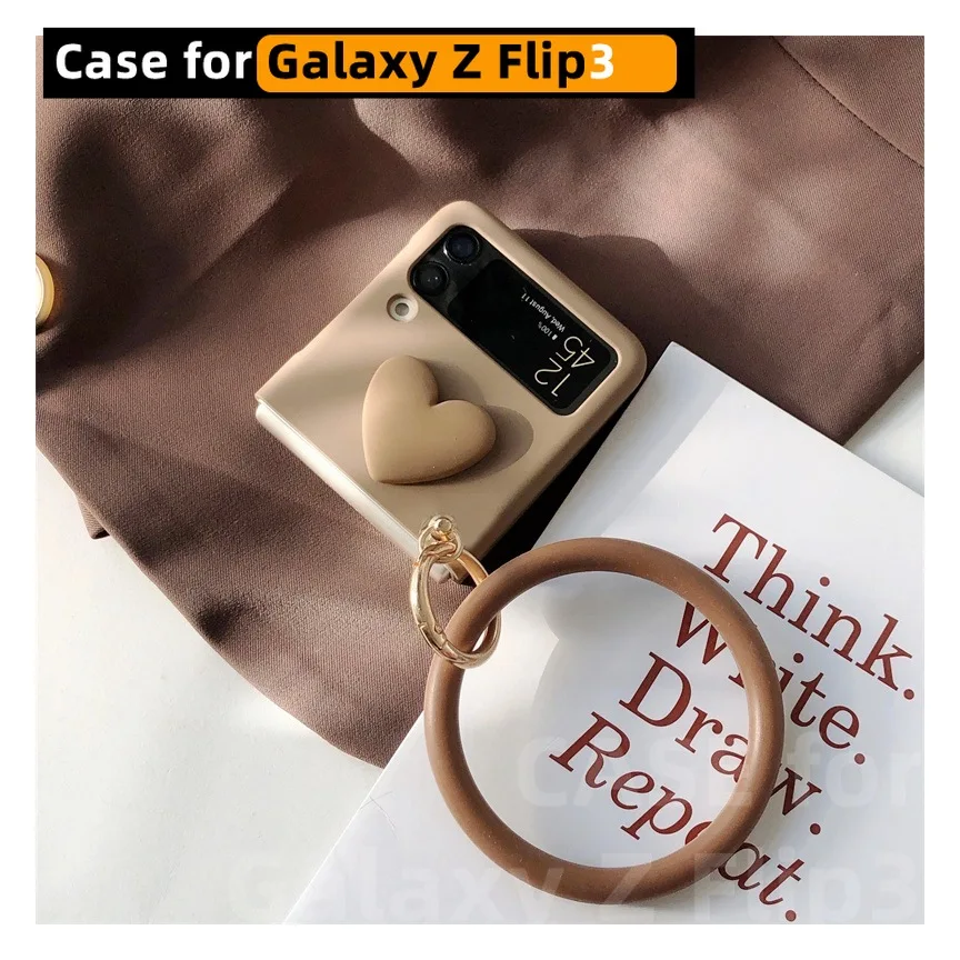 

Чехол для Samsung Galaxy Z Flip3, милый женский чехол с ремешком, Роскошный чехол Zflip3