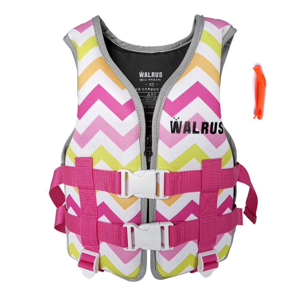 

Children's Life Jackets Water Sports Swimming Floating Vests Boys Girls Swimming Training Auxiliary Neoprene Safety Life Jackets