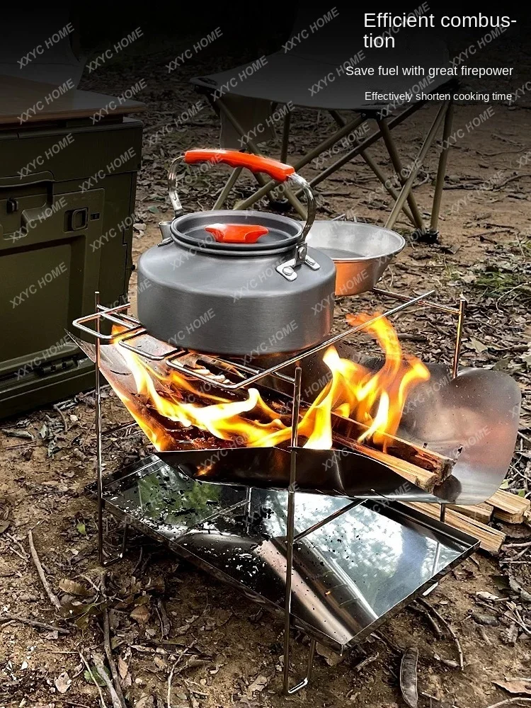 Стол для кемпинга на открытом воздухе Складная портативная фотопечь печь