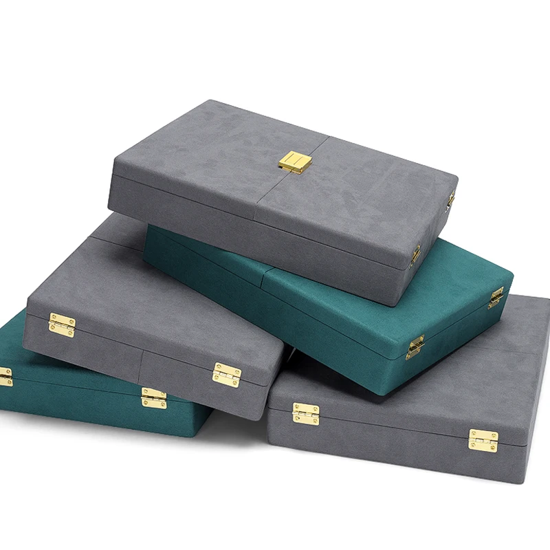 Large Capacity Jewelry Display Plate Display Props Ring Necklace Bracelet Pendant Storage Box Double Door Packing Box