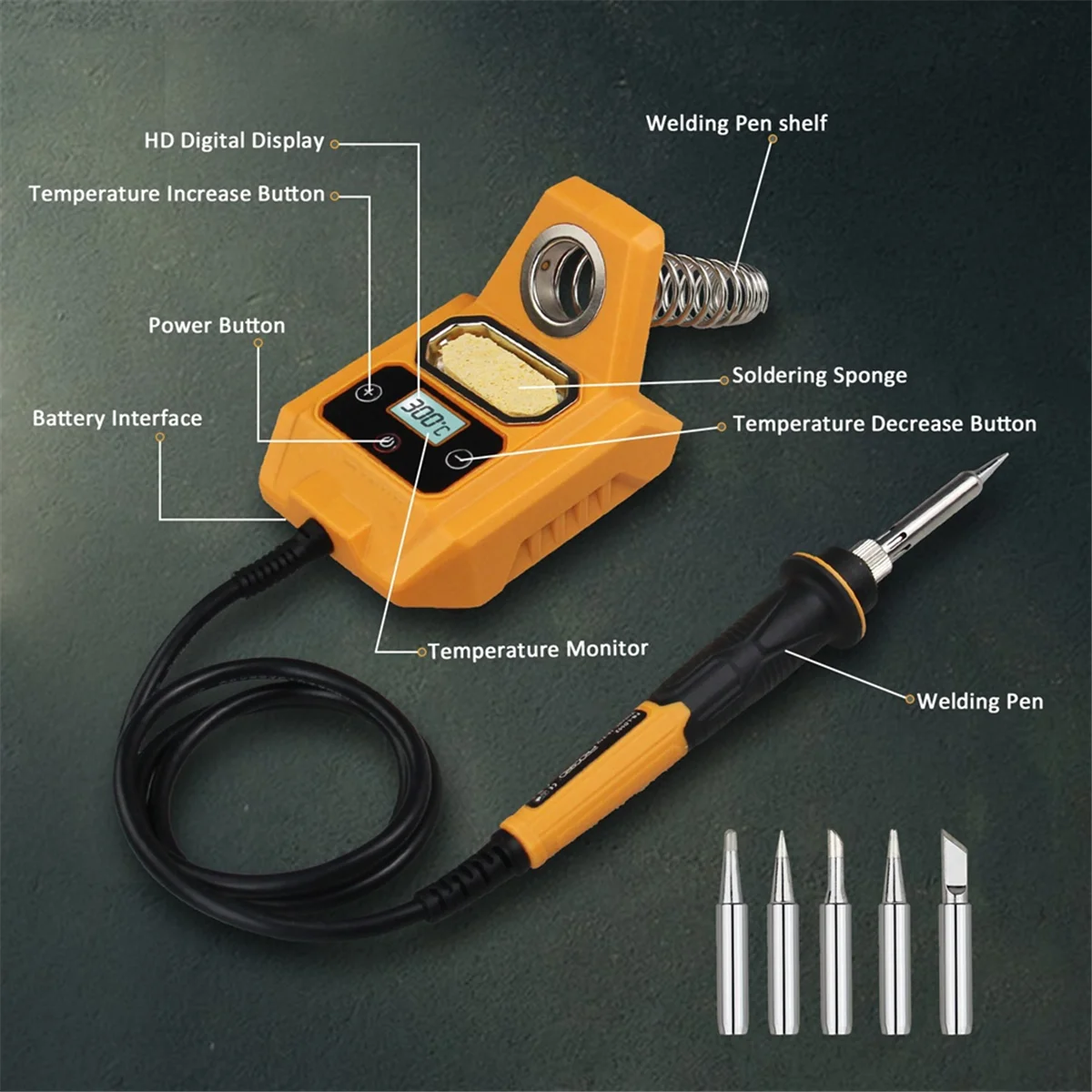 Новейшая беспроводная паяльная станция для аккумулятора Dewalt 20 В макс. — паяльная станция с электрическим цифровым ЖК-дисплеем (art.: 3920cc962da20) - 3920cc962da20