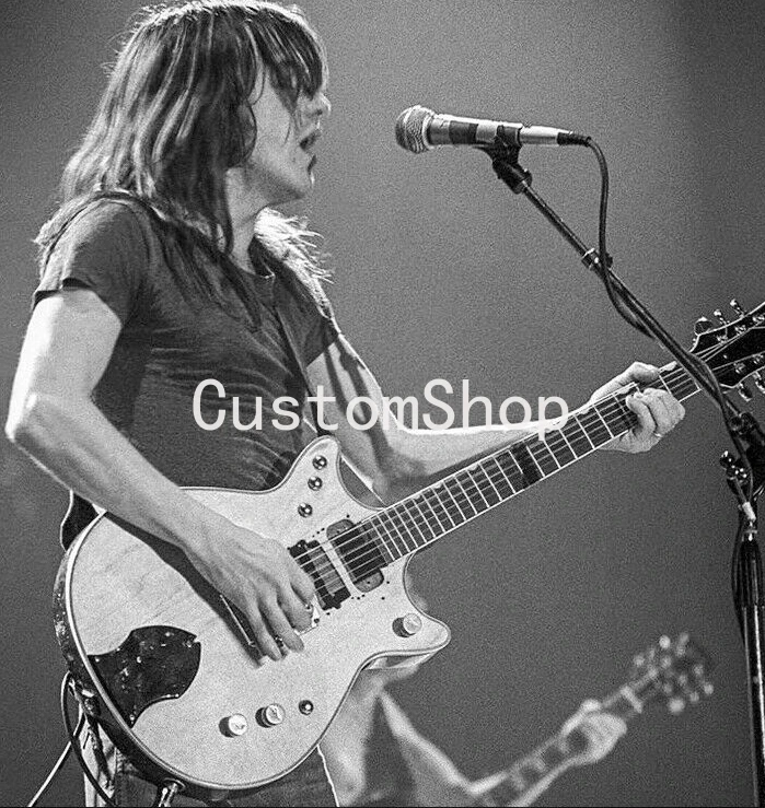 

Salute Malcolm Young THE BEAST Double Jet ACDC Tribute Relic Natural Electric Guitar Wrap-around Bridge, Grover Tuners,