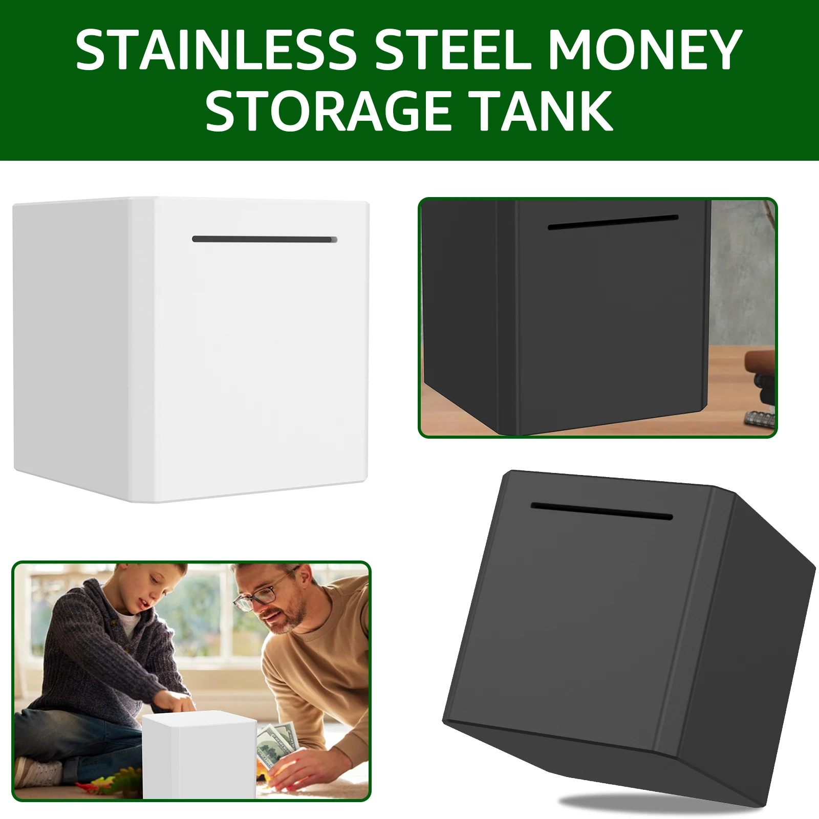 

New Stainless Steel Piggy Bank 5.9 inches Piggy Bank for Adults Must Break to Open Unbreakable Metal Money Bank for Boys Girls