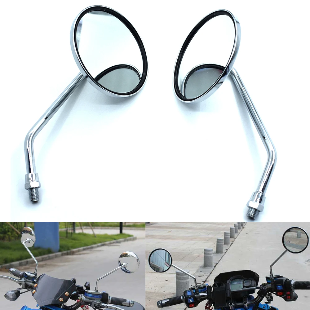 

Universal Motorcycle Back Side Mirrors 10mm Motorbike Rear View Mirror For Yamaha FZR400RR FZR600 FZR600R FZR750R FZR1000 MT-09