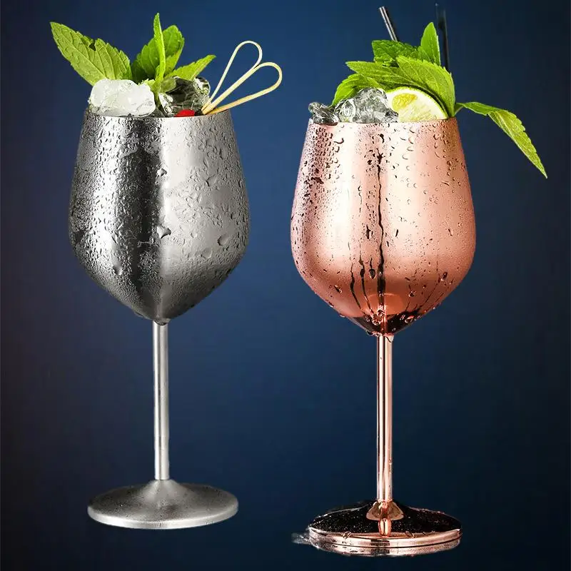 

Бокал коктейльный из нержавеющей стали, креативный металлический стакан для вина, бара, ресторана, бокал для красного вина, бокал для вина с высокой ножкой