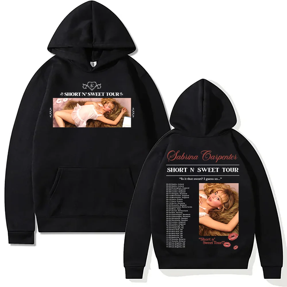 Фото Sabrina Carpenter Short N Sweet 2025 Толстовка Dreamy Sweet Эстетический пуловер Ретро Esthetische Kleding Толстовка Негабаритная толстовка №4