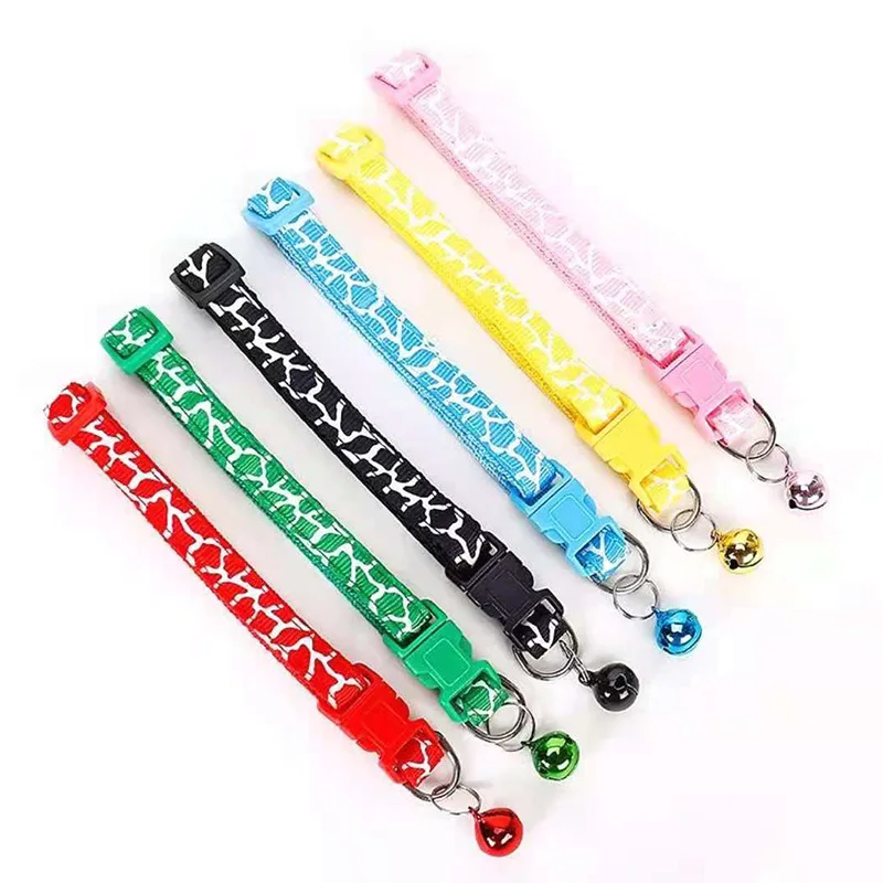 

Cat Collar With Bell Pet Accessories Supplies Personalized Pendant Necklace Harness For Cats Dogs Adjustable Kitten Collars