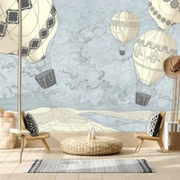 custom accepted removable graphic air balloons wallpapers for living room kids peel and stick wall papers home decor vinyl mural