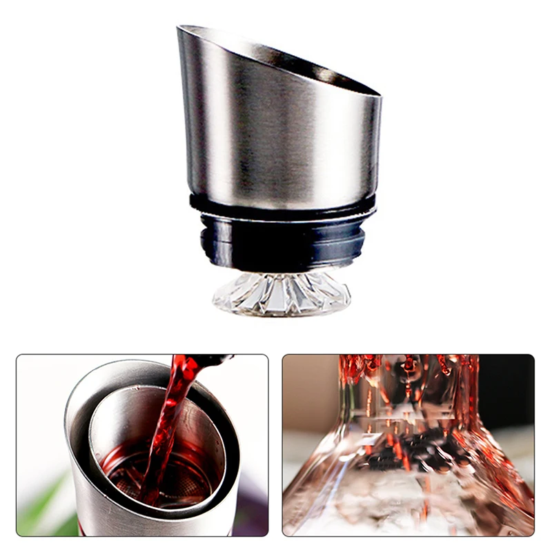 

Glass Red Wine Quick Decanter Household Wine Dispenser Pot Iceberg Decanter
