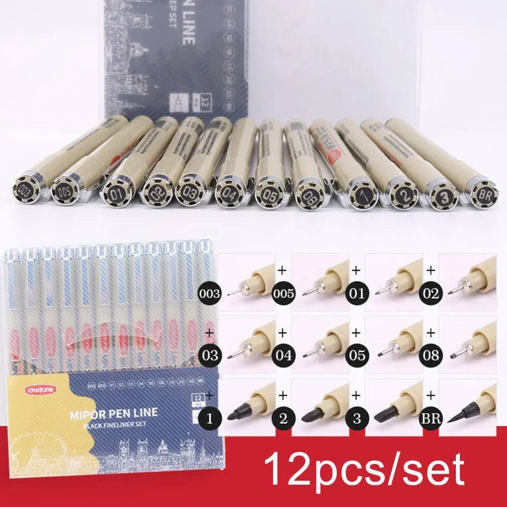 

Пигментный лайнер Micron, чернильный маркер, ручка для манга, рисования, эскизов, игла, ручка с крючком, ручка для рисования