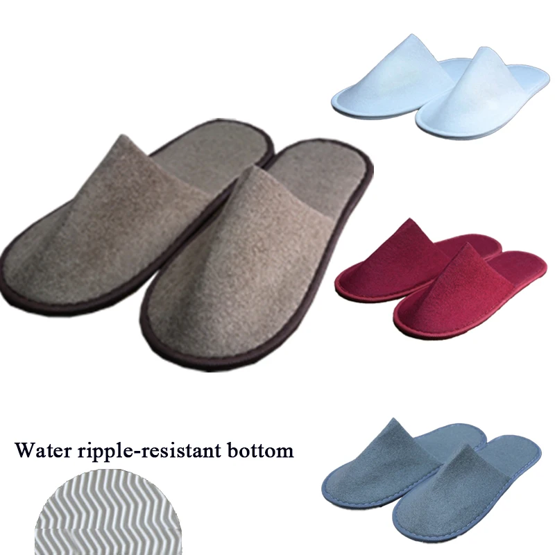 

1 Pairs Disposable Slippers Hotel Travel Slipper Sanitary Party Home Guest Use Men Women Unisex Closed Toe Shoes Salon Homestay