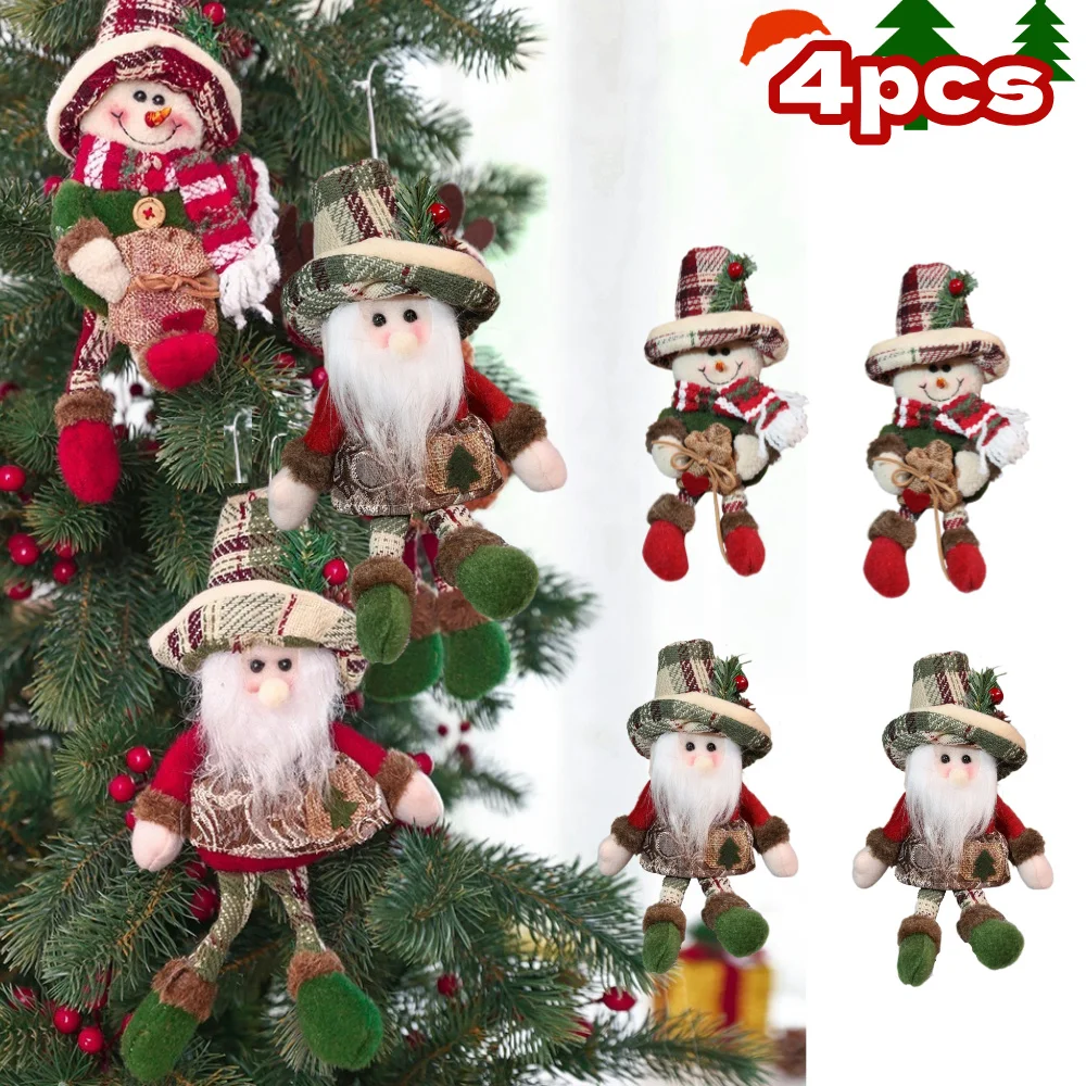 4 шт. новая большая кукла Санта-Клауса снеговика детский рождественский подарок
