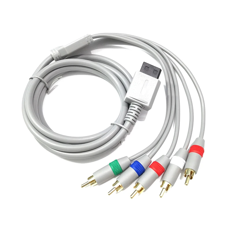 Позолоченный кабель 5RCA для консоли контроллера Nintendo Wii 1 8 м 5 RCA