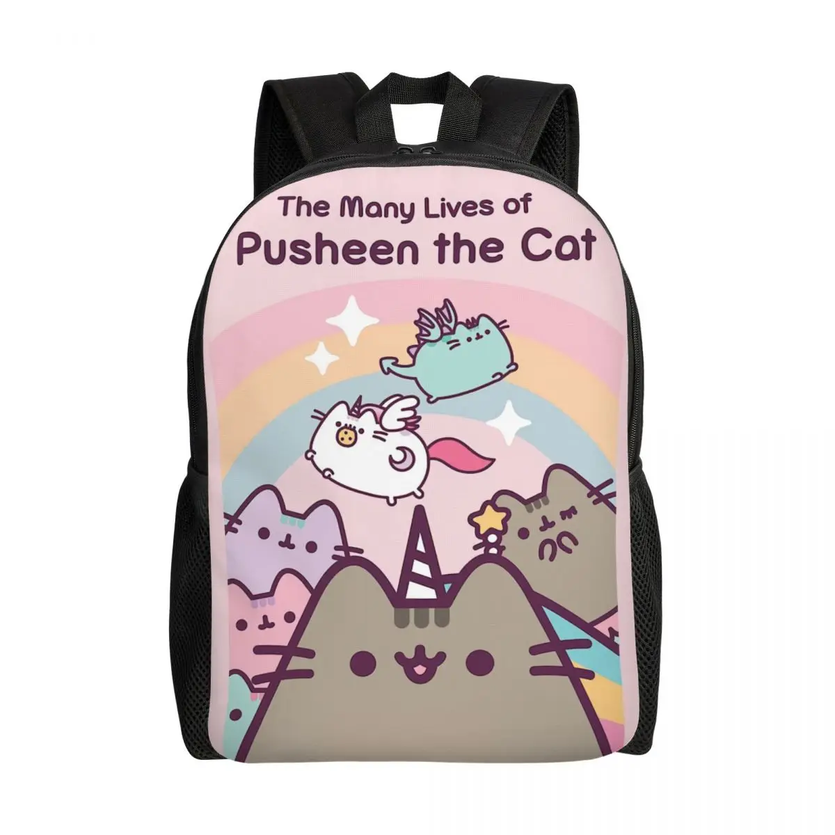 

Рюкзаки с рисунком котенка для девочек и мальчиков, школьные дорожные сумки с рисунком киски для колледжа, женская и мужская сумка для книг для ноутбука 15 дюймов