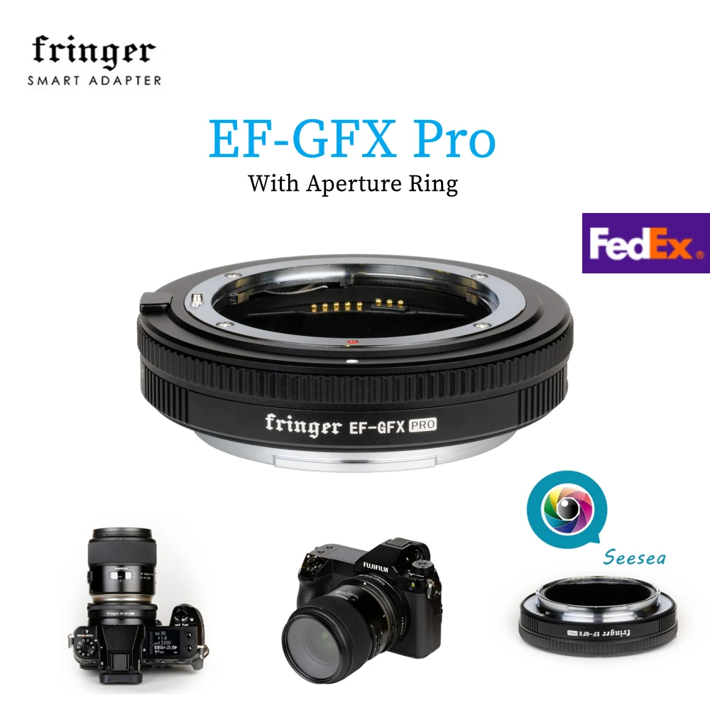 

Адаптер для объектива Fringer EF-GFX Pro с автофокусом для объектива Canon EF для камер Fujifilm GFX100 GFX100S GFX50S GFX50S II GFX50R