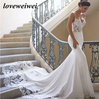 loveweiwei mermaid wedding dress sleeves 2022 vestidos de novia vintage lace sweetheart neck bridal gown backless wedding gowns