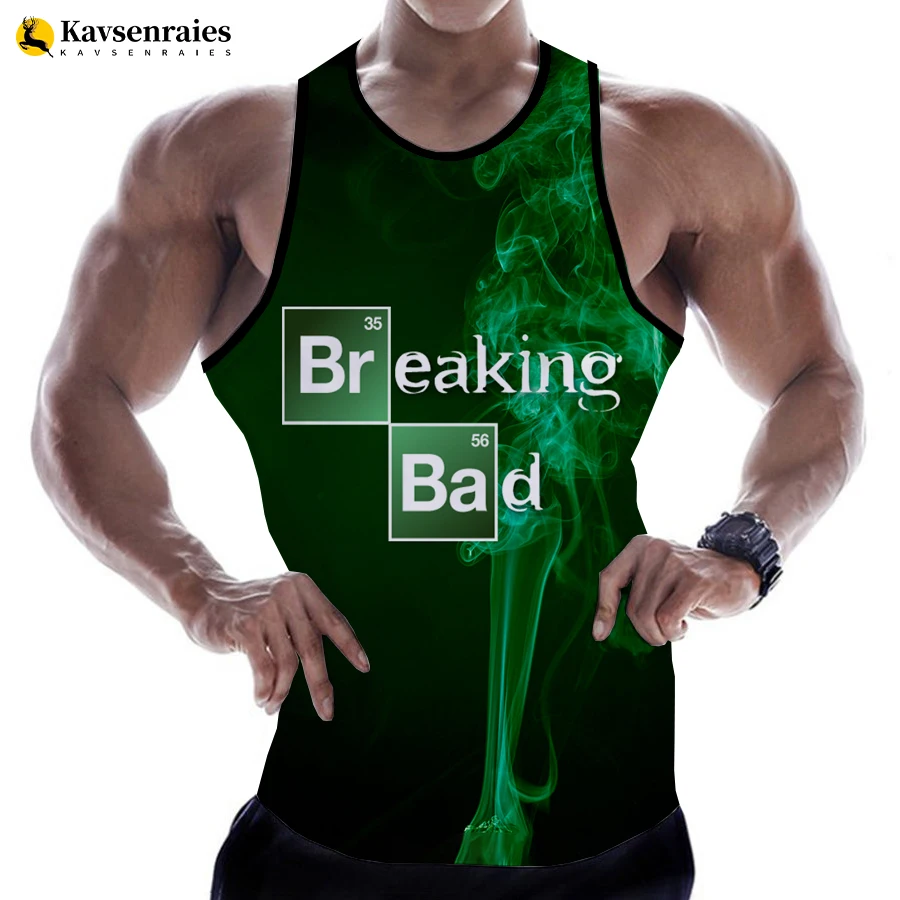 

Новинка 2023, майка во все тяжкие с 3D принтом, мужской летний жилет, Женская Повседневная футболка во все тяжкие без рукавов, топы большого размера в стиле хип-хоп