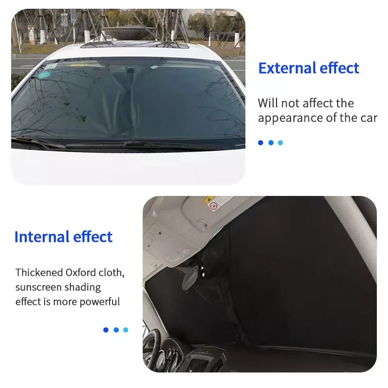 

AUTO PARTS Automobile Paste Type Front Sunshade Cover Car Windshield Sun Shade Washable Sun Protector Covers Car Sun Visor UV Bl