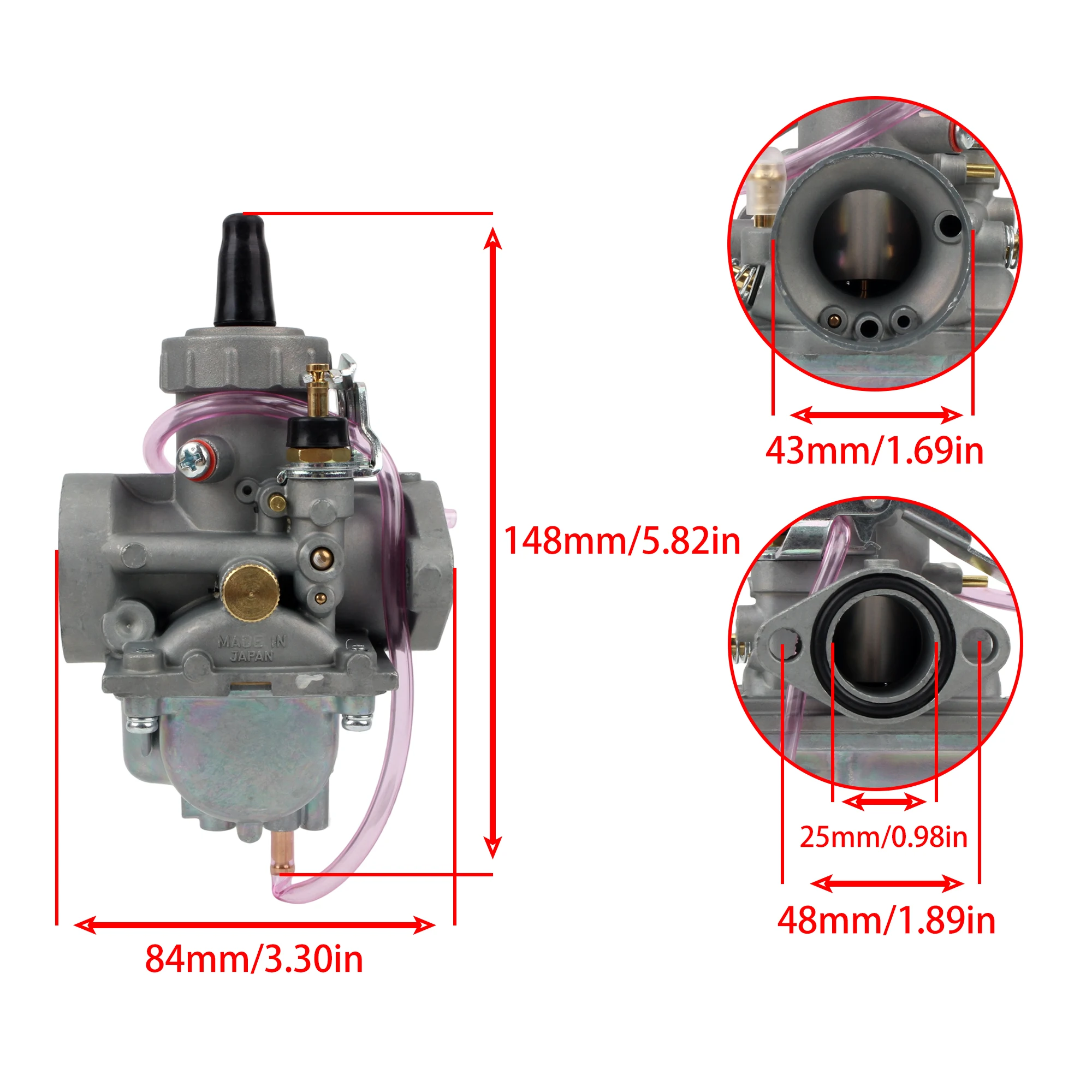 Фото Карбюратор для мотоцикла Mikuni для Suzuki TS125 TS125N TC125 DS125 TS100 DS100 125cc 2-тактный двигатель ATV квадроцикл внедорожный мотоцикл для гонок №2