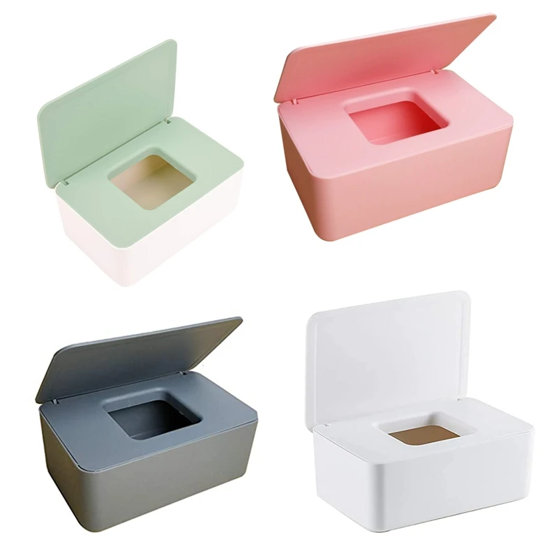 

Коробка для влажных салфеток с влагонепроницаемой герметичной крышкой для сохранения свежести тканей, пыленепроницаемой ткани, салфетки