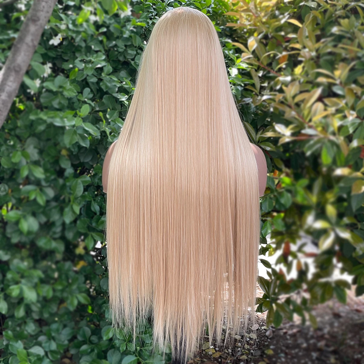 Блондинка смешанные коричневые мелированные 13x6 синтетические парики спереди