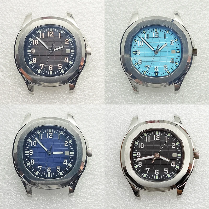 

NH35 case Nautilus 41mm case Luminous Dial Hands stainless steel case suitable for NH36 Miyota8215 Movement Watch accessories