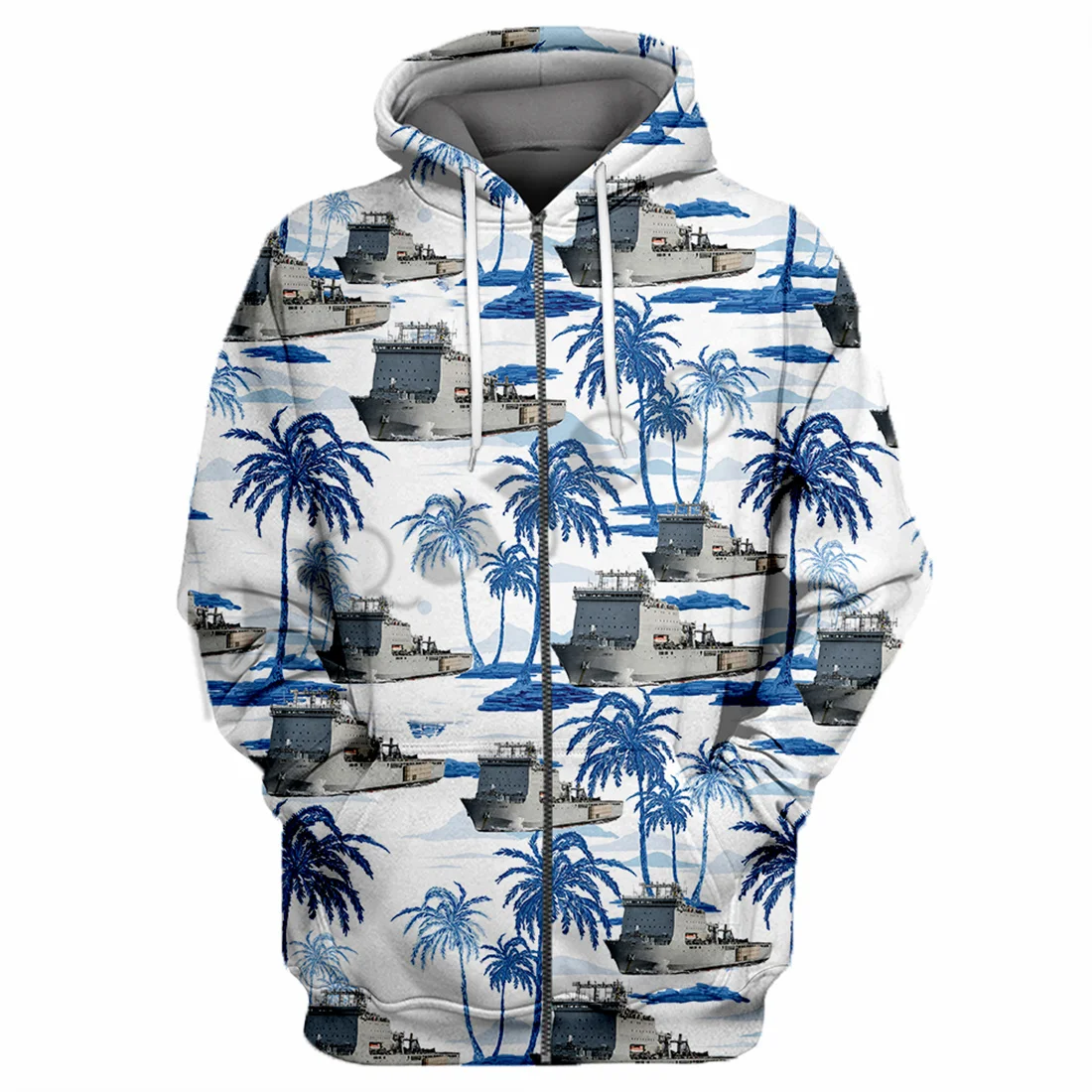 

Мужская повседневная куртка с капюшоном и 3D-принтом, в стиле Харадзюку