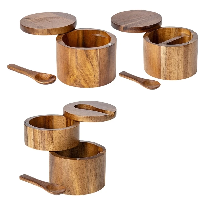 Практичный кухонный контейнер с уплотнением прочные деревянные держатели для