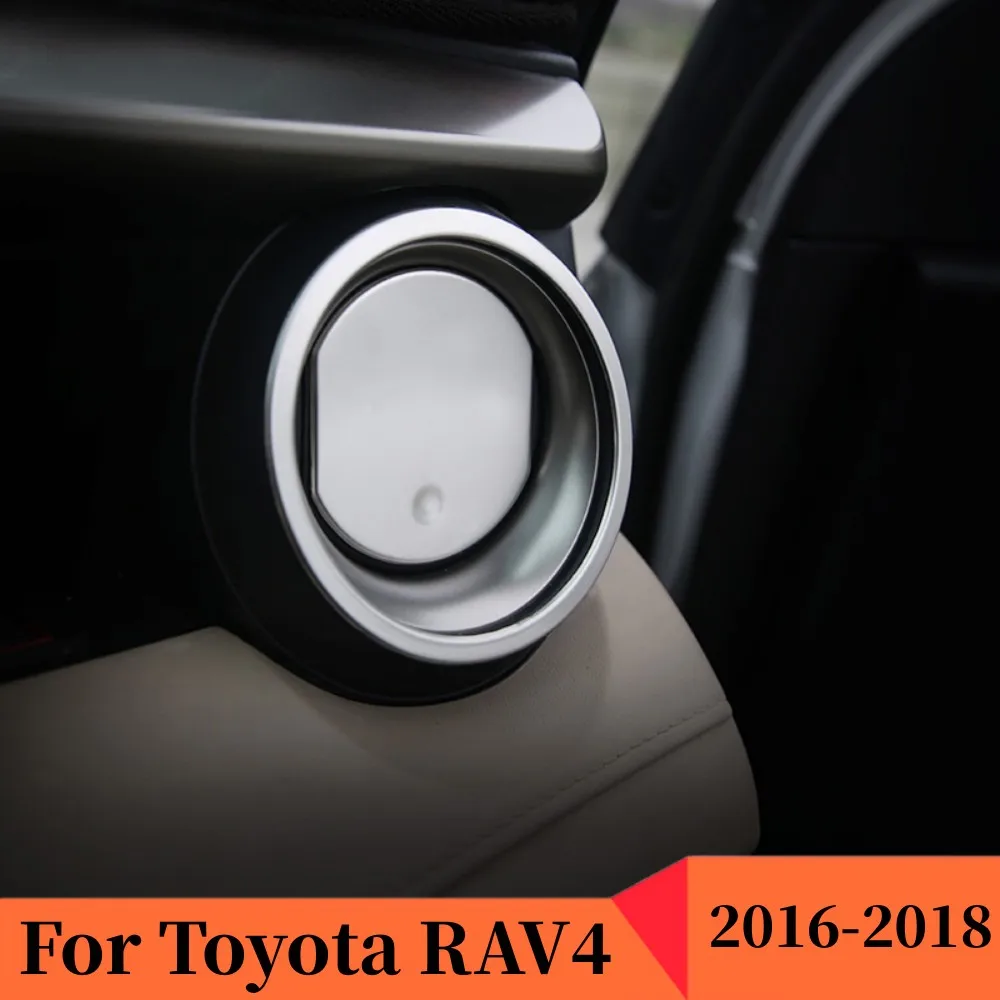 

Аксессуары для Toyota RAV4 RAV 4 2016 2017 2018 матовый серебристый Стайлинг автомобиля боковой кондиционер вентиляционное отверстие вентиляционное кольцо Крышка отделка