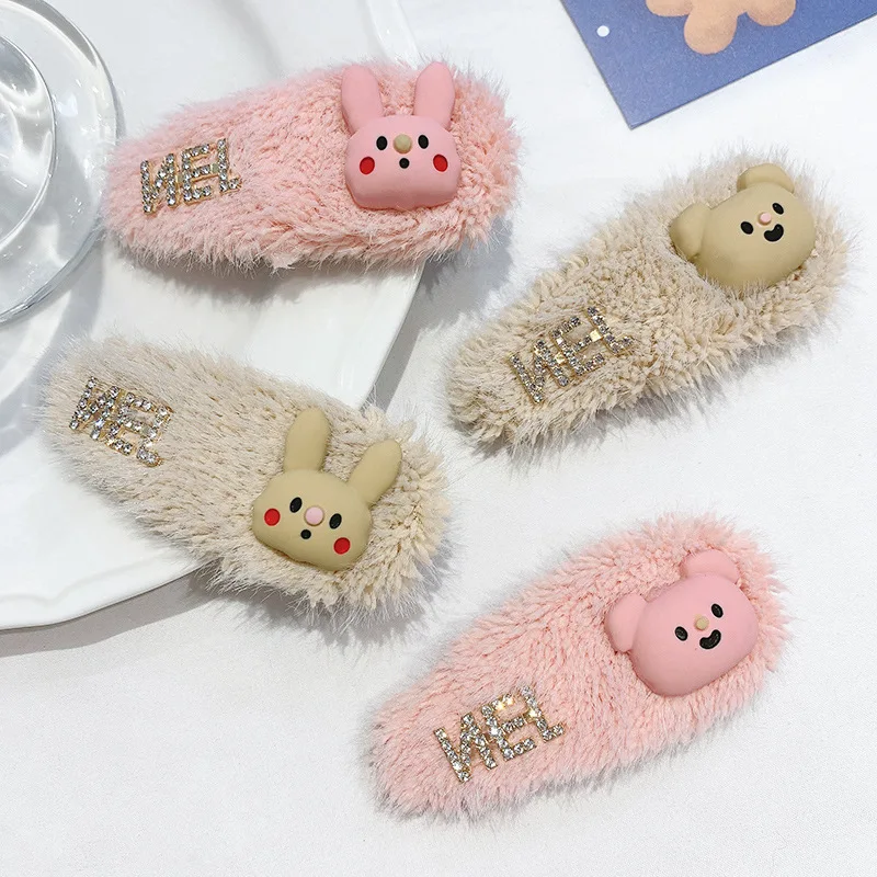 

Plush Cartoon Hair Clips Hair Pins Toddler Girls Hair Accessories Children Hair Grips Barrette Kids Hair Wer Hairpin Headwear