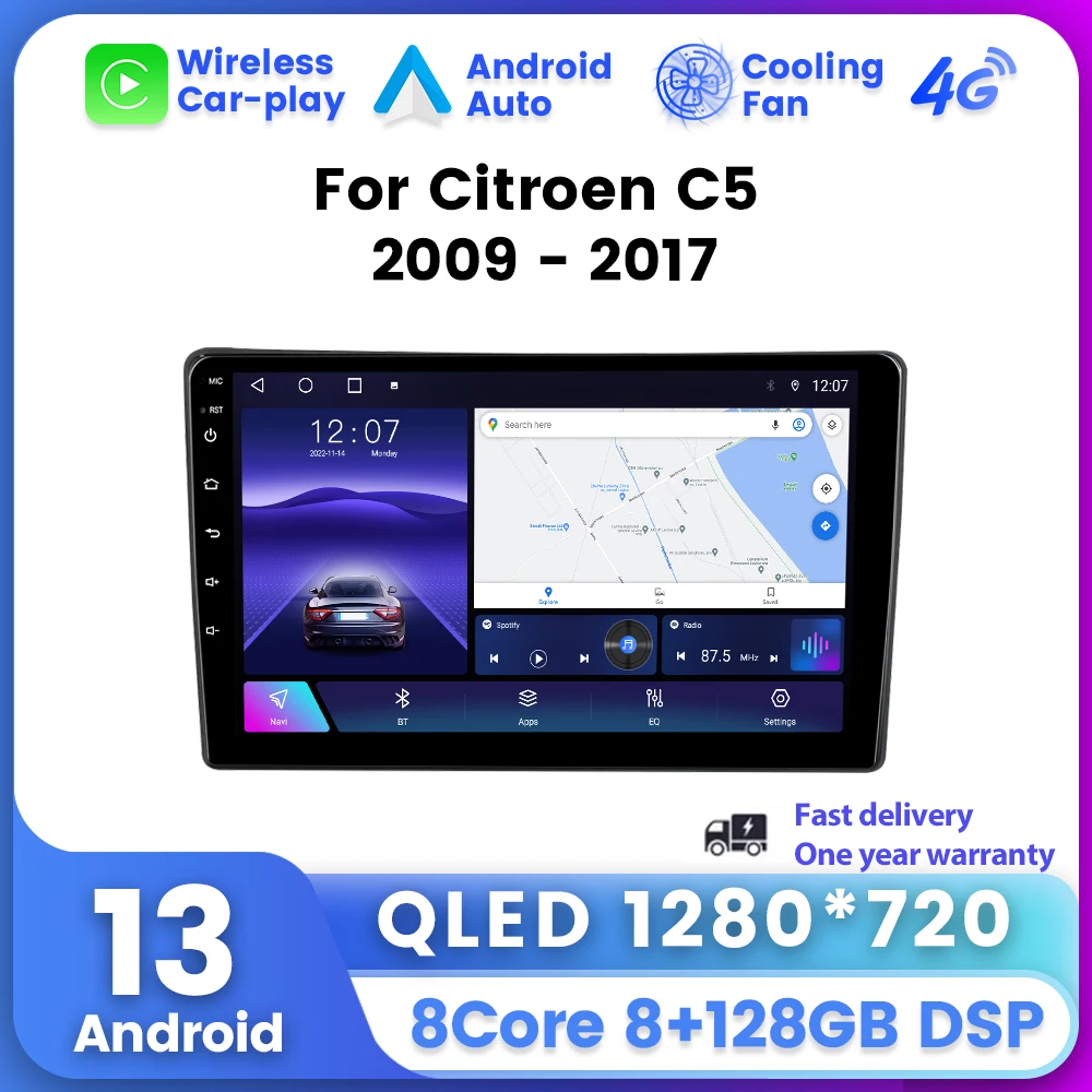 Мультимедийная система для автомобиля 2 Din Android 13 видеоплеер навигация стерео GPS