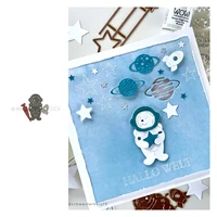 new astronaut bear metal cutting dies scrapbook embossed make paper card album diy craft template decoration die 2022 arrivals
