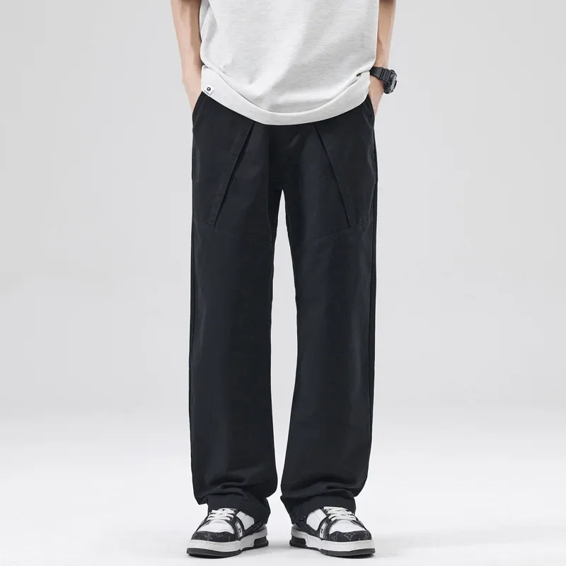 2024 весна-лето уличный американский стиль прямые широкие повседневные брюки