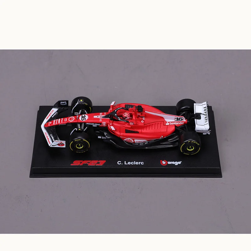 New Bburago 1:43 Ferrari SF-23 Las Vegas Monza Livery 16# Formula One With Hardcover F1 Alloy Car Collection Kid Toy Gift