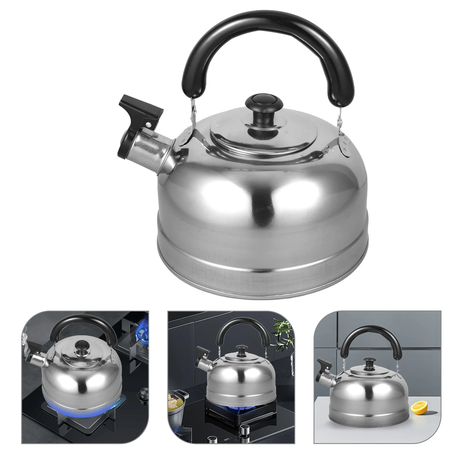 

Stainless Steel Water Kettle Flat Bottom Teakettle Whistling Teakettle Home-appliance